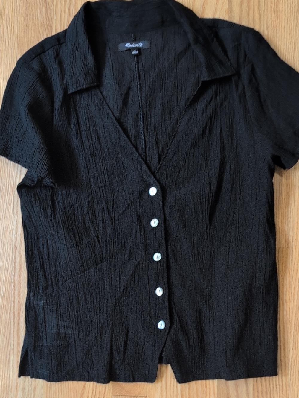 Madewell Short Sleeve Button Down Shirt Size Large